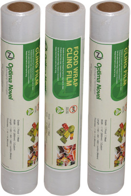 

optimanovel Cling wrap Film ®30CMS x 100MTRS (3). NON PVC & ECO FRIENDLY Shrinkwrap(Pack of 3, 300 m)