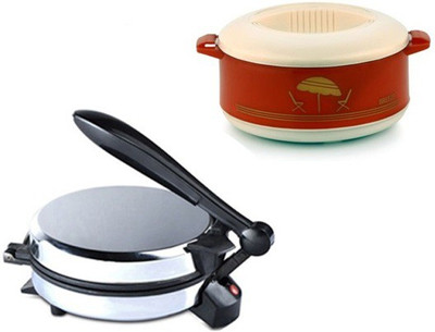 

ECO SHOPEE COMBO OF NATIONAL DETACHABLE ROTI MAKER WITH CASSEROLE Roti/Khakhra Maker(Silver)