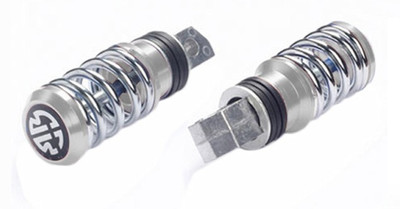 

Speedwav Coil Spring Style Bike Foot Pegs Set Of 2 CHROME-Honda Trigger Foot Rest(Silver)