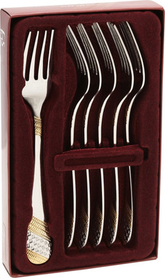 

FnS Imperio Stainless Steel Dessert Fork Set(Pack of 6)