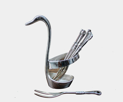 22% OFF on Dekor World Silver Plated 6 Pcs fork Duck Set Brass Fruit Fork Set(Pack of 7) 22% OFF on Dekor World Silver Plated 6 Pcs fork Duck Set Brass Fruit Fork Set(Pack of 7)