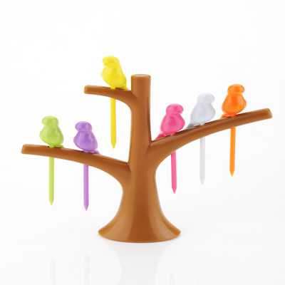 Shruti Plastic Fruit Fork Set(Pack of 6)