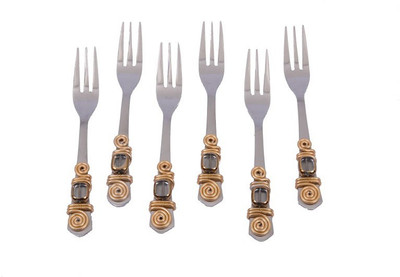 

JewelKraft Designs Stainless Steel Fruit Fork