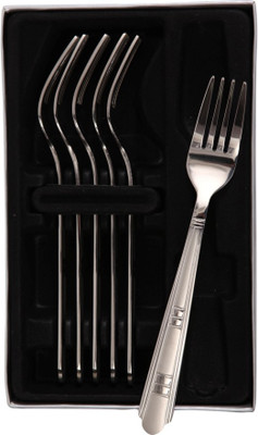 

Mullich Miracle Silver Stainless Steel Table Fork Set(Pack of 6)