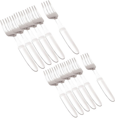 

Petals Stainless Steel Dessert Fork Set(Pack of 12)