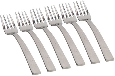 

Fabulloso Pita Silver Stainless Steel Table Fork Set(Pack of 6)
