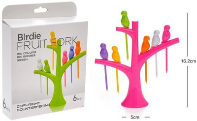 

Gade Plastic Fruit Fork Set(Pack of 6)
