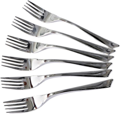 

Sona Curvy Privilege Cutlery Stainless Steel Dessert Fork Set(Pack of 6)