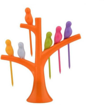 

Caryn birds Plastic Salad Fork, Fruit Fork Set(Pack of 7)