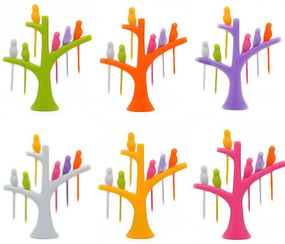 MEHAKENT Disposable Plastic Fruit Fork