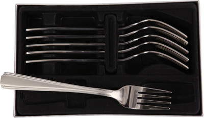 

Mullich Aerigo Silver Stainless Steel Table Fork Set(Pack of 6)