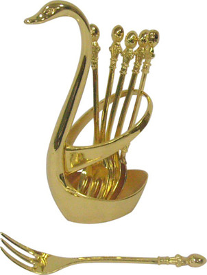

The Divine Luxury Gold Plated Dessert Fork Set(Pack of 7)