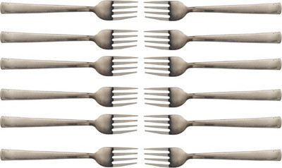 Magic's Max Stylish Set of 12 Stainless Steel Dessert Fork Set(Pack of 12)