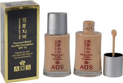 

ADS Personal Match Souffle Foundation Pack of 1 Foundation(PHGS-1, 60 ml)