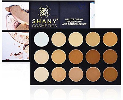 

Shany Cosmetics Professional Cream Foundation and Camouflage Concealer 15 Color Palette Foundation(Multicolor)