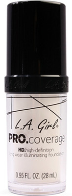 L.A. Girl PRO COVERAGE HD FOUNDATION Foundation(FOUNDATION WHITE, 28 ml)