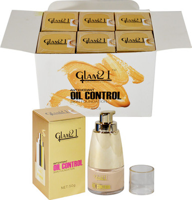 

Glam 21 Antioxidant Oil Control Skin Pack of 6pcs Foundation(F6504-01, 50 g)