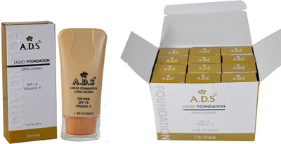 

ADS Liquid Long Lasting Foundation Pack of 12 Foundation(POTR-2)