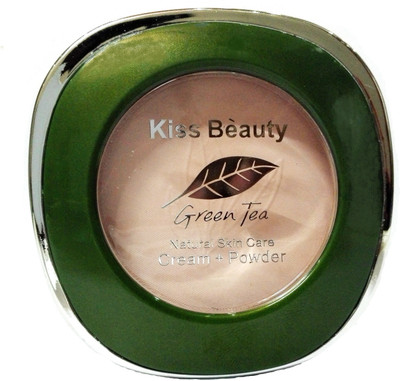 

Out Of Box Kiss Beauty Green Tea Cream With Powder Compact 25 g Foundation(White, 25 g)