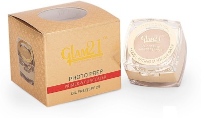 Glam 21 Photo Prep - Primer and Concealer Foundation(Ivory, 9 g)