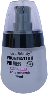 

KASCN ORIGINAL KISS BEAUTY LONG LASTING BRIGHTENING BARE MINIRALS FOUNDATION PRIMER FOR ALL TYPE OF SKIN TONE Foundation(TRANSPARENT)