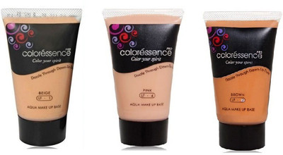 

Coloressence Aqua Makeup Base Foundation (Packof3) Foundation(Beige, Pink, Brown)