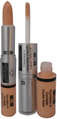 

ADS Ads Foundation & Concealer Double Action Foundation(Natural, 9 ml)