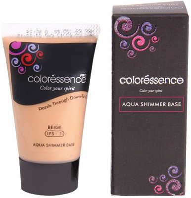 

Coloressence Aqua shimmer base - Beige (Pack of 2) Foundation(Beige with shimmer LFS-1, 35 ml)