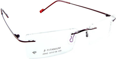 

B-Titanium Rimless Rectangle Frame(47 mm