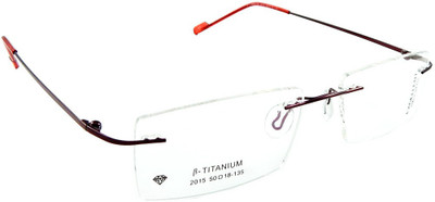 

B-Titanium Rimless Rectangle Frame(50 mm