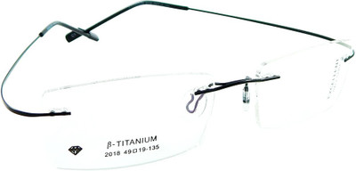 

B-Titanium Rimless Rectangle Frame(49 mm