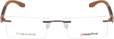 

O Positive Rimless Square Frame(50 mm