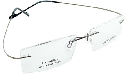 

B-Titanium Rimless Rectangle Frame(50 mm