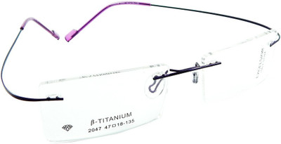 

B-Titanium Rimless Rectangle Frame(47 mm