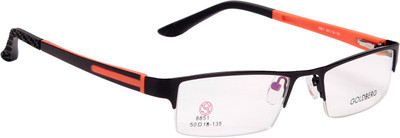 Gold Berg Half Rim Rectangle Frame(50 mm