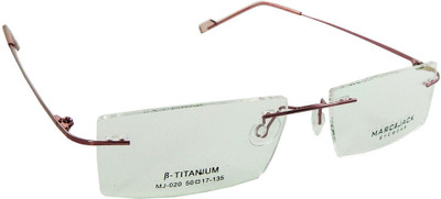 B-Titanium Rimless Rectangle Frame(50 mm