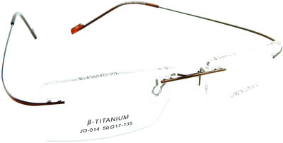 

B-Titanium Rimless Rectangle Frame(50 mm