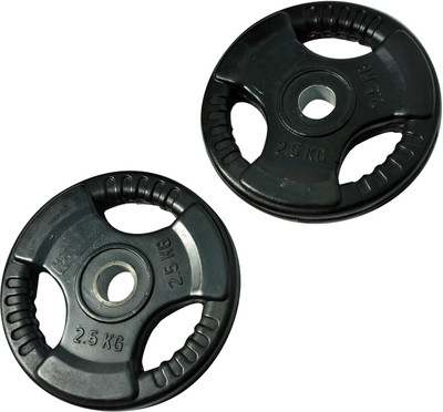 

Royal 2.5kg_2pc_Regular Olumpic Rubber PLATE_for_22mm_rod Black Weight Plate(5 kg)