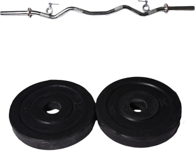 

Royal 1kg_2pc_Low_Cost_black_plates+3ft_1pc_Curve_rod_withlock Black Bar & Plate Combo(3 kg)