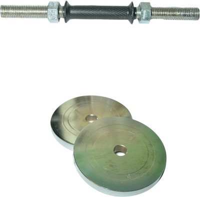 

Royal 5kg_2pc_Chrome_Silver_Plate+1pc_Black_Handle Silver Weight Plate(11 kg)