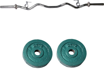 

Royal 3kg_2pc_Casting_green_plates+3ft_1pc_Curve_rod_withlock Green Bar & Plate Combo(7 kg)