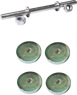

Royal 2.5kg_4pc_Chrome_Silver_Plate+1pc_Silver_Handle Black Weight Plate(11 kg)