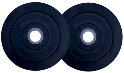 

M P Leather Store 10kg pvc (unbreakable) plate 5kg each Black Weight Plate(10 kg)