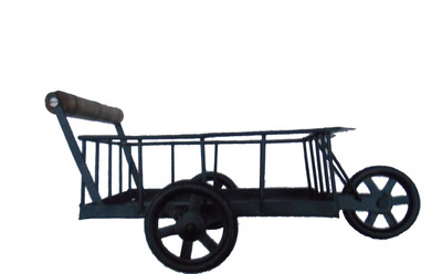 

HANDICRAFT SMALL SIZE TABLE Iron, Wood Fruit & Vegetable Basket(Black)