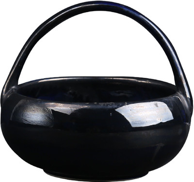 

Caffeine Black Ferrous Stoneware Fruit & Vegetable Basket(Black)