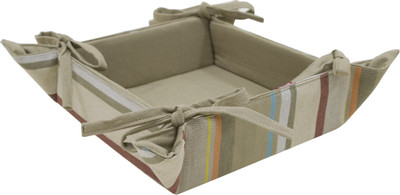 

Elan 4H06BB-VINTAGE STRIPE Cotton Fruit & Vegetable Basket(Beige, Brown)