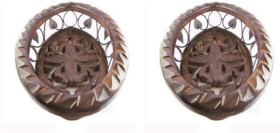 

Onlineshoppee Pack of 2 Wood Fruit & Vegetable Basket(Brown)