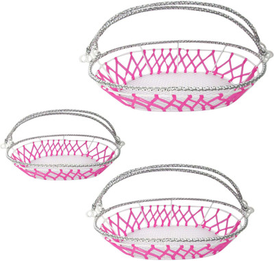 

Shree Sai Plastic Fruit & Vegetable Basket(Pink)