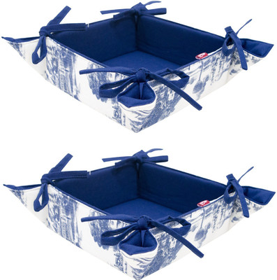 Elan En2015-17 Deep Sea Cotton Fruit & Vegetable Basket(Blue)