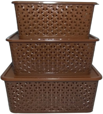 

99DailyDeals PP (Polypropylene) Fruit & Vegetable Basket(Brown)